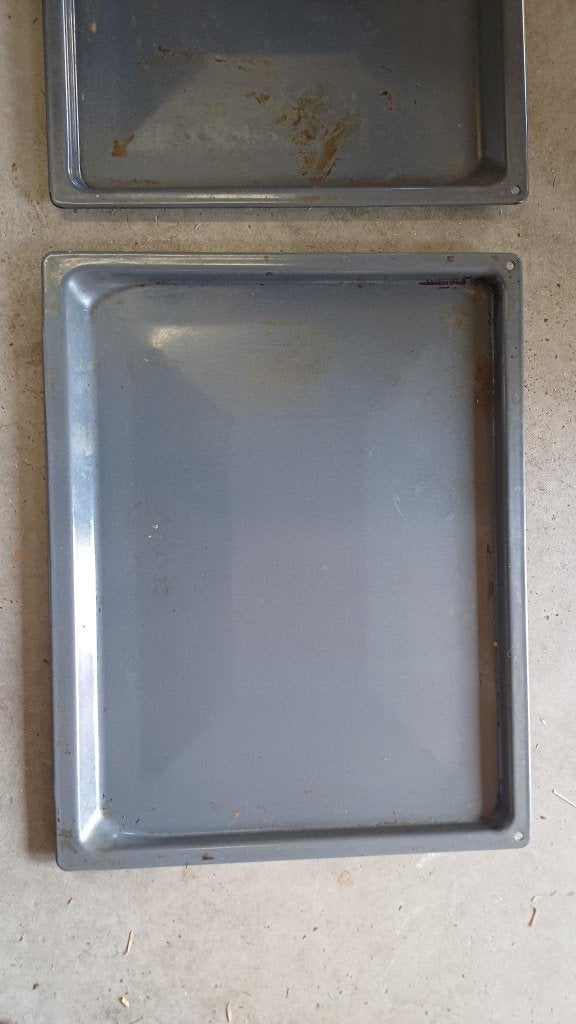3 ovenplaten / bakplaten – 1 glazen + 2 metalen, Witgoed en Apparatuur, Ophalen, 45 tot 50 cm, Gebruikt, Minder dan 45 cm