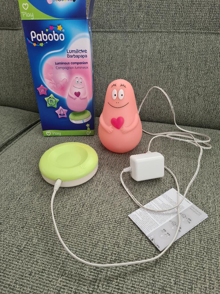 Pabobo Lumilove Barbapapa Nachtlampje Roze, Gebruikt, Verzenden, Nvt, Lamp