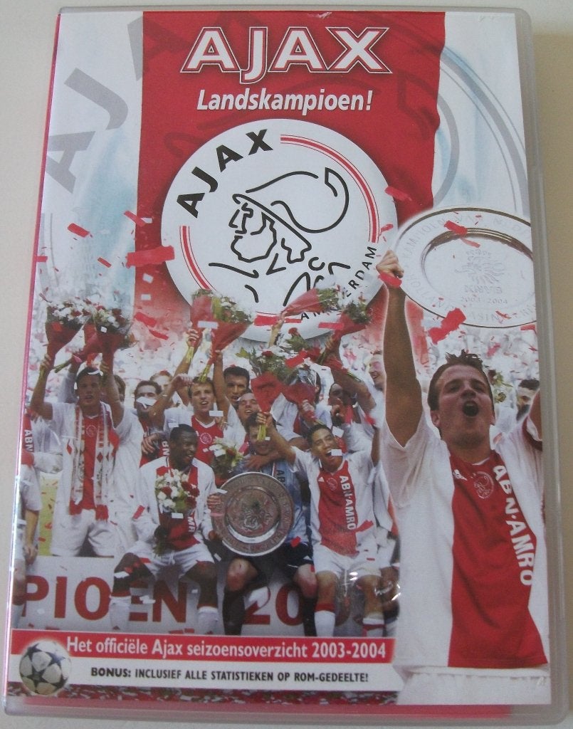 Dvd *** AJAX LANDSKAMPIOEN! *** Seizoen 2003-2004, Gebruikt, Alle leeftijden, Voetbal, Extra's
