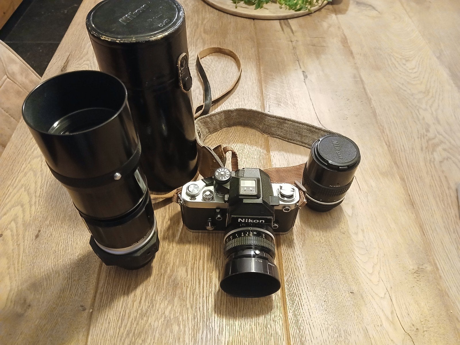 Nikon F2S Photomic DP-2 + 3 Nikkor objectieven, Audio, Tv en Foto, Fotocamera's Analoog, Ophalen of Verzenden, Gebruikt, Spiegelreflex