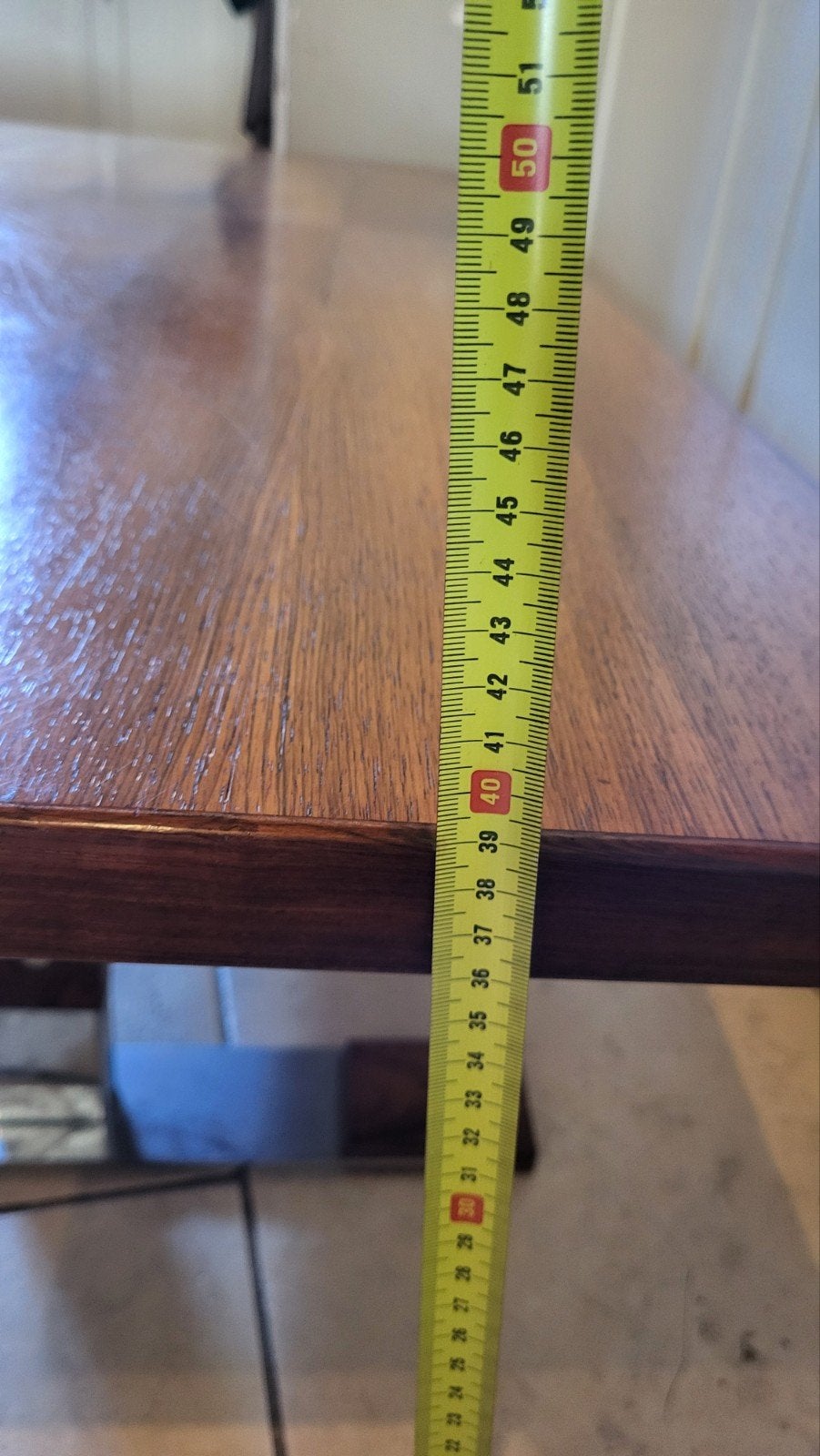 vintage palissander Tafel 1960 rosewood met chrome nette sta, Huis en Inrichting, Ophalen, Vintage rosewood palissander, Gebruikt