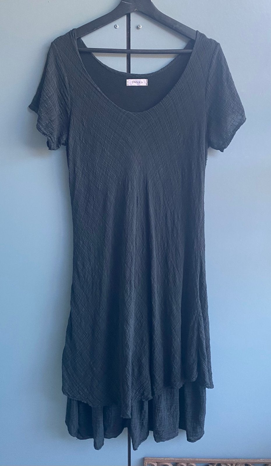 Fijne jurk van PAPRIKA..mt:xl (2), B, Verzenden, Zwart, Maat 46/48 (XL) of groter