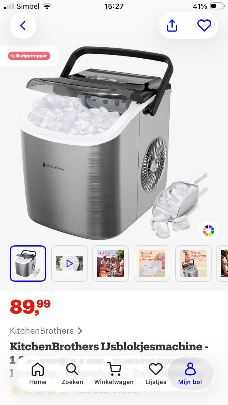 Ijsklontjesmachine, Ophalen, Nieuw
