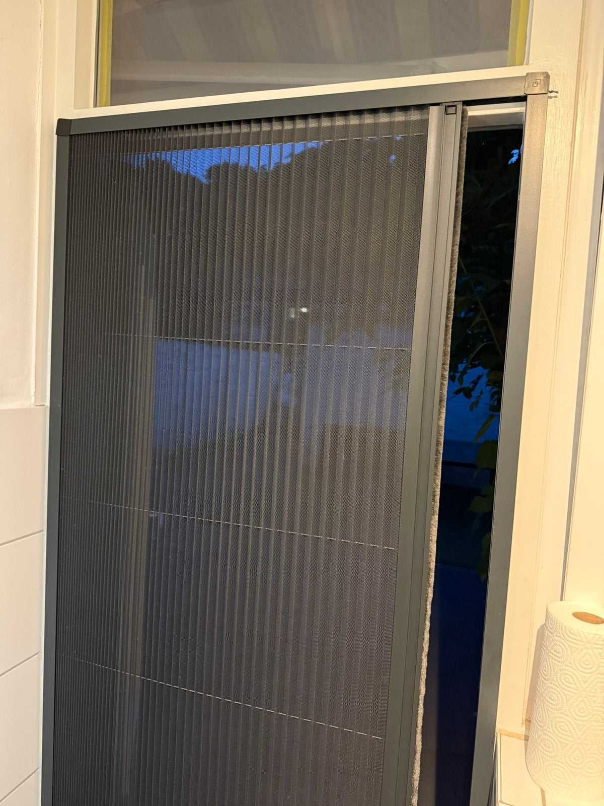 Zwarte hor voor een deur, Ophalen, Kunststof, 80 tot 100 cm, Hordeur