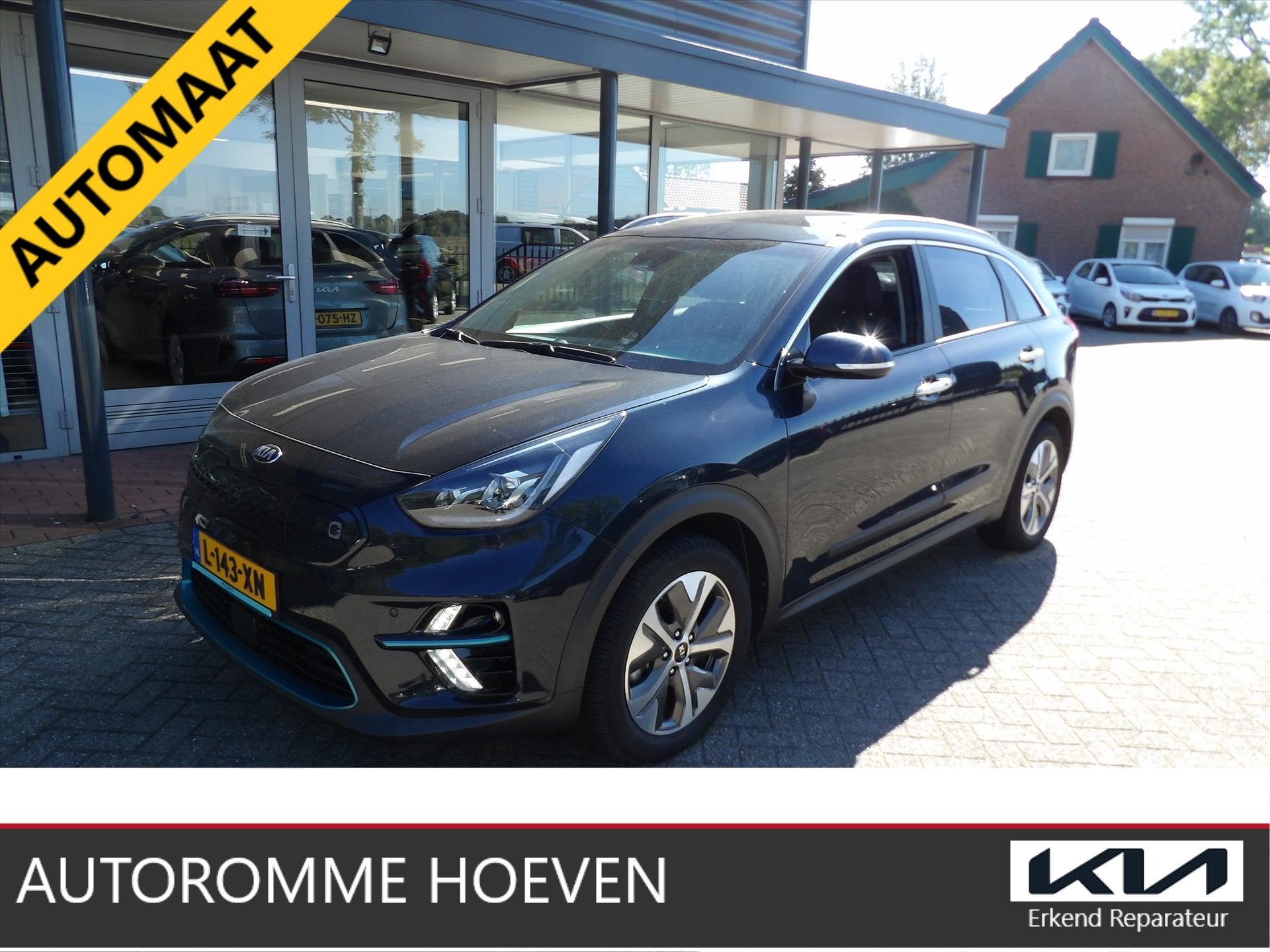 KIA e-Niro 64kWh 204pk Automaat DynamicPlusLine Org. Ned., Auto's, Automaat, Dealer onderhouden, Gebruikt, Zwart