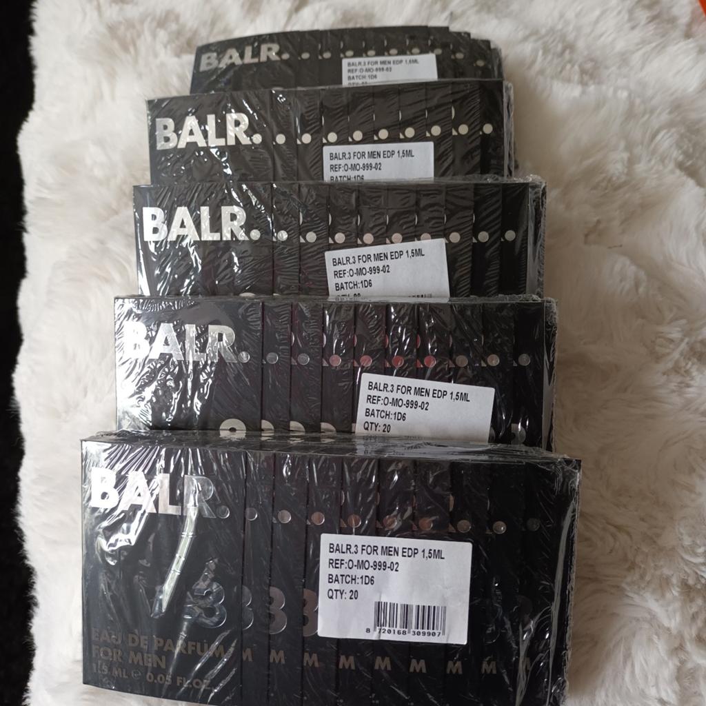 BALR.3 heren parfum proefjes...100 stuks...nieuw, Ophalen of Verzenden, Nieuw
