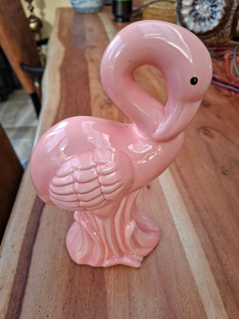 Porseleinen roze flamingo vogel, Ophalen of Verzenden, Zo goed als nieuw, Dier