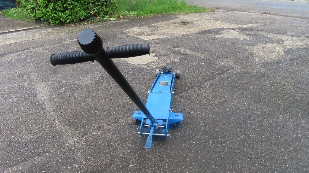 Garagekrik jack hydraulisch hoog 2 ton, Ophalen, Gebruikt, Hydraulisch, Garagekrik