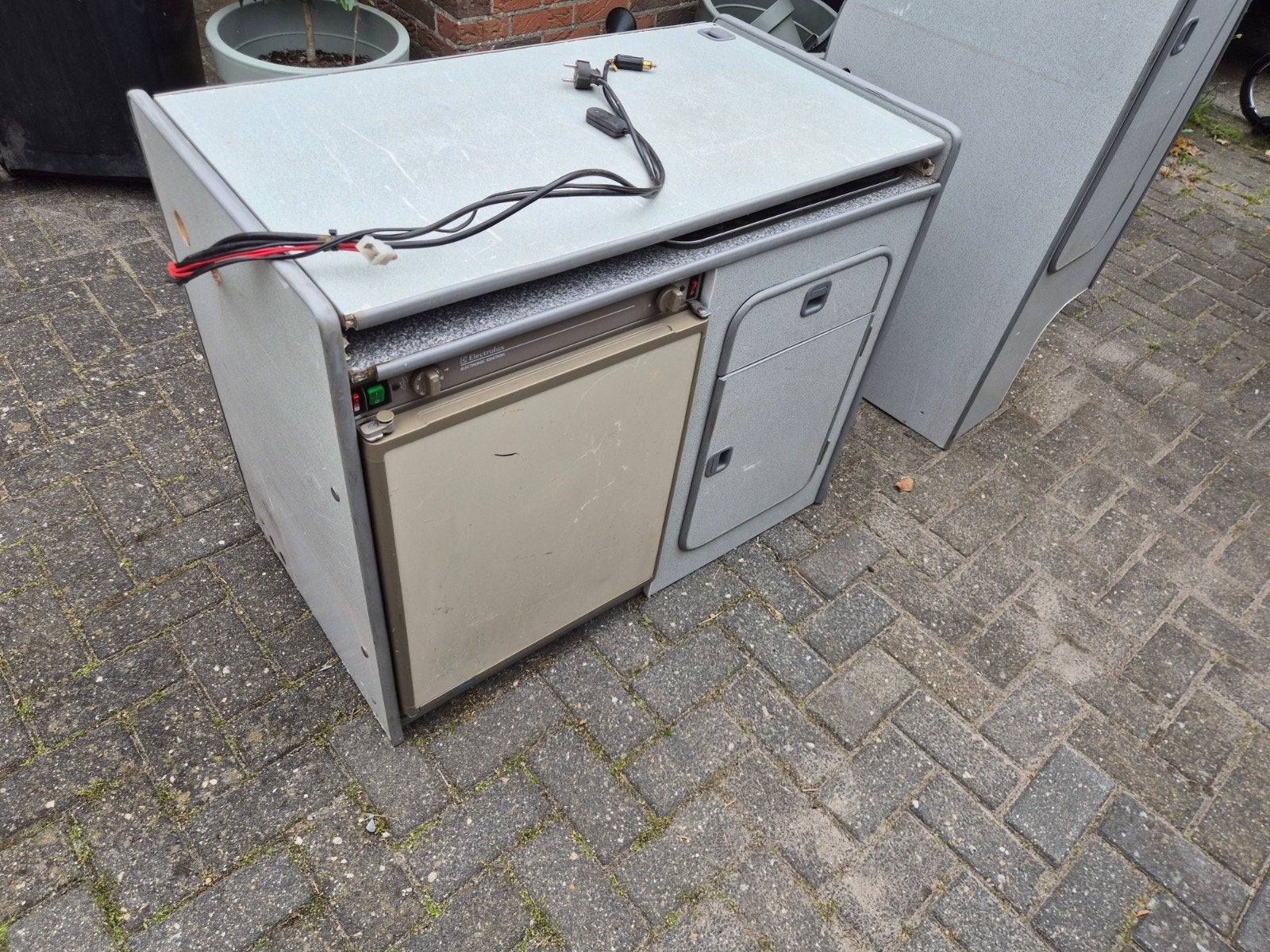 Buscamper Kasten Keukenblok met Koelkast en Gasfornuis, Caravans en Kamperen, Camper-accessoires, Ophalen, Gebruikt