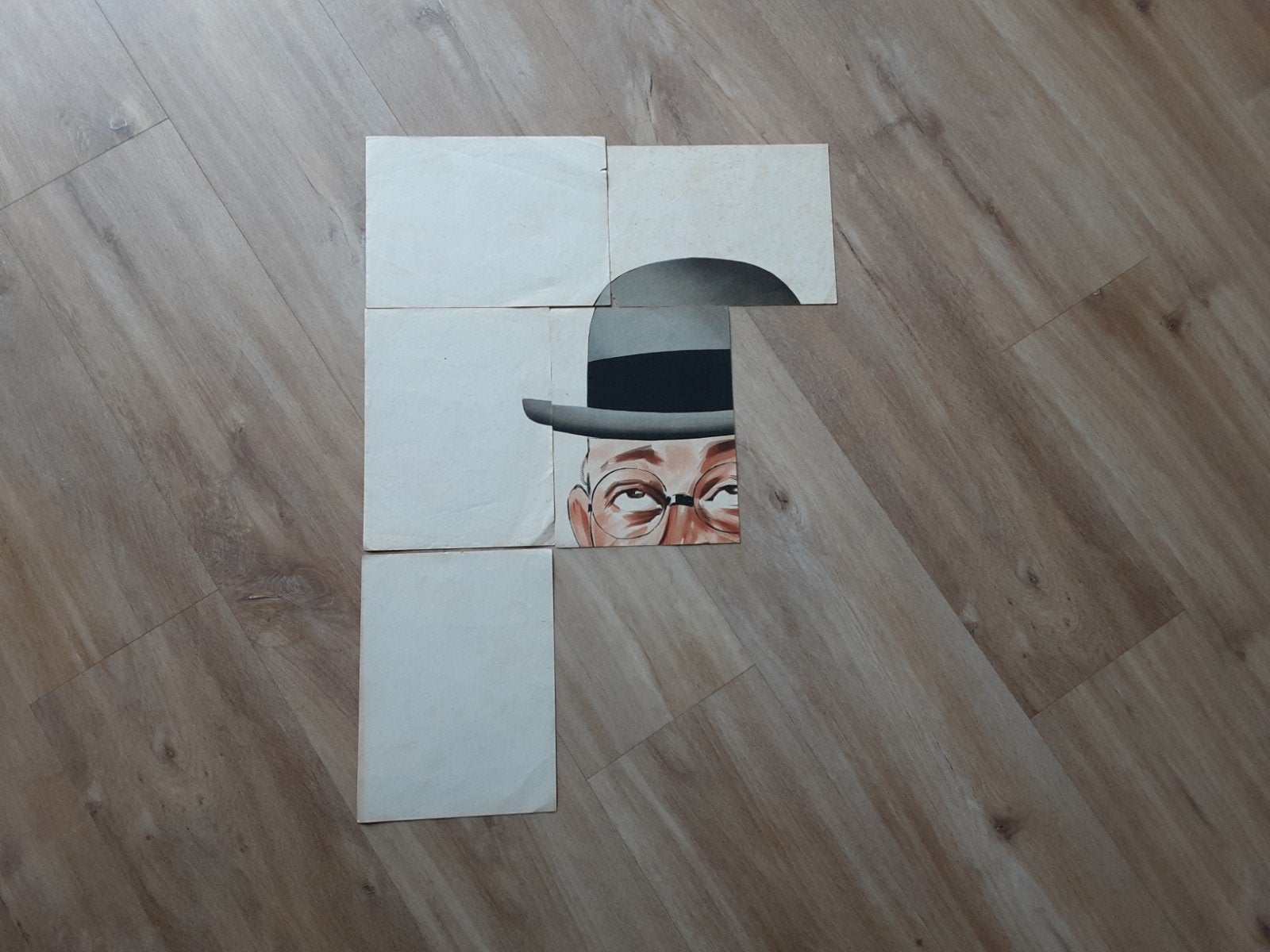 Reclame prenten reclamepuzzel illustrator Linge / Lingen ?, Verzamelen, Ophalen of Verzenden, Gebruikt