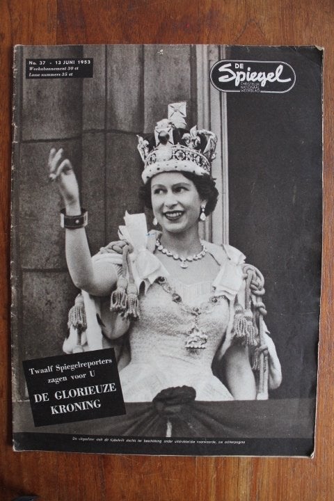 De Spiegel 13 juni 1953 - Kroning Elizabeth II Engeland, Ophalen of Verzenden, Gelezen, Overige typen
