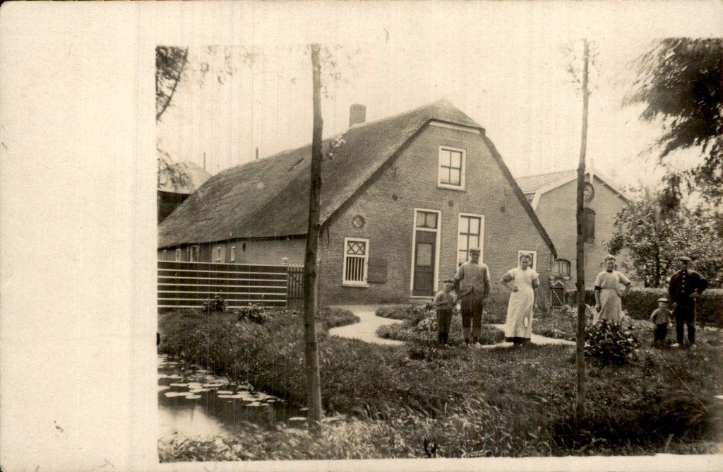 Berkenwoude - FOtokaart - Boerderij Westeinde, Ophalen of Verzenden, Voor 1920, Ongelopen, Zuid-Holland