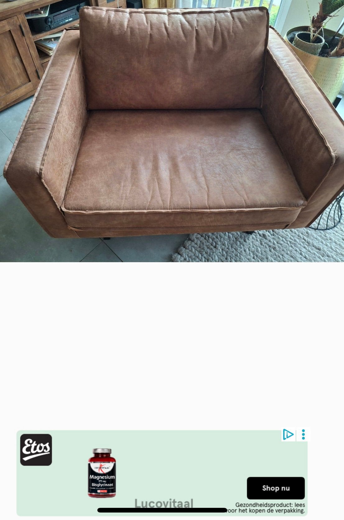 Woood be pure Rodeo loveseat, Tweepersoons, 75 tot 100 cm, Ophalen of Verzenden, Zo goed als nieuw