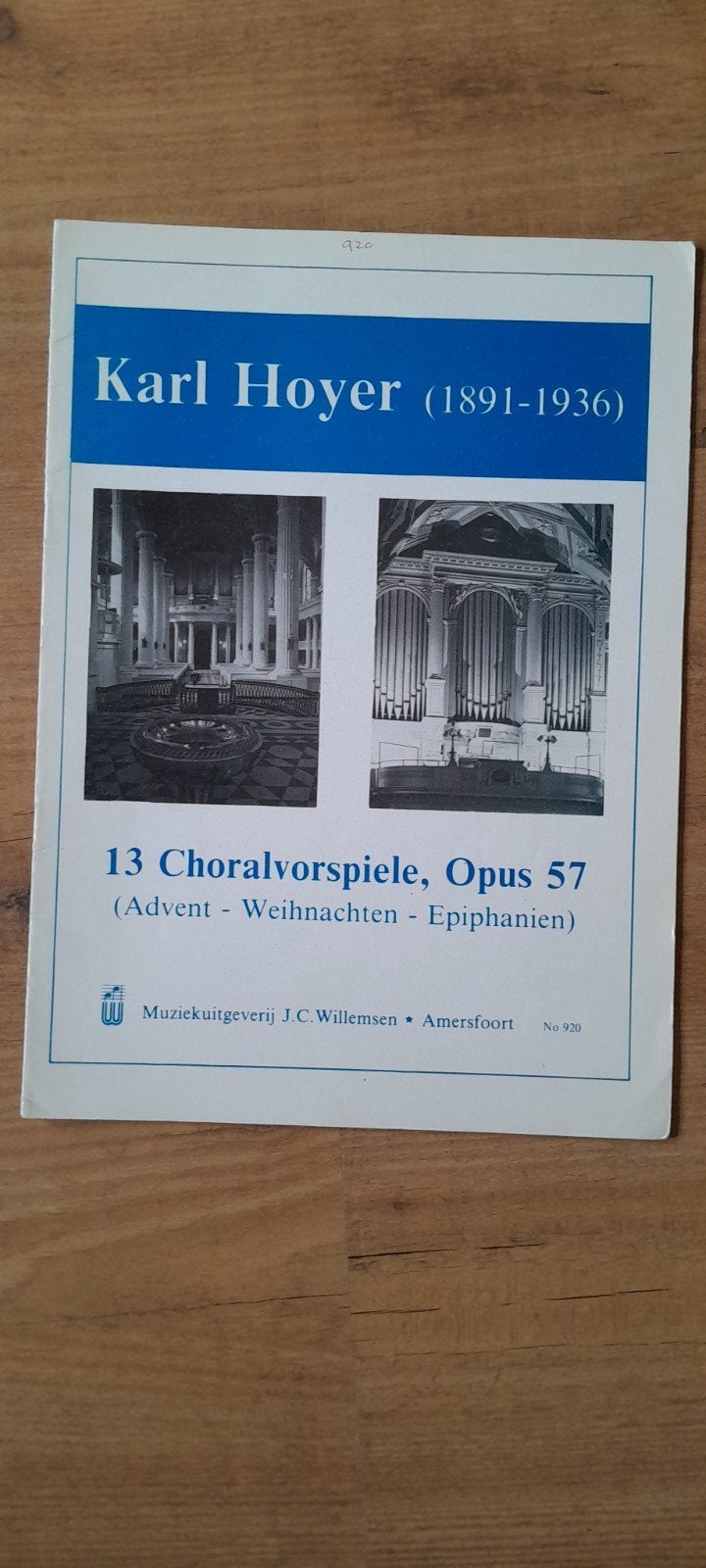 Karl Hoyer - 13 Choralvorspiele, Opus 57 (bladmuziek), Orgel, Gebruikt, Klassiek, Ophalen of Verzenden