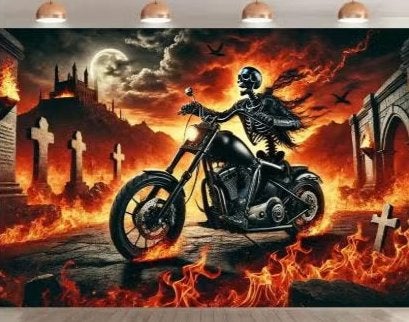 Gothic & Clown Vlaggen - Fantasy Decoratie (150x90cm), Diversen, Ophalen of Verzenden, Nieuw