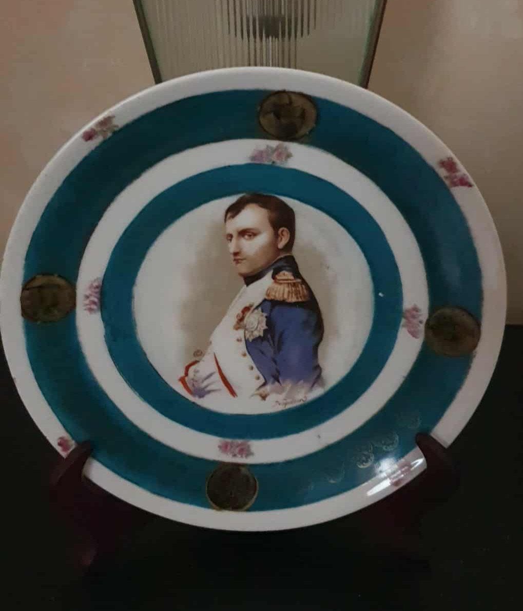 Antieke. Porselein Napoleon bord., Antiek en Kunst, Ophalen of Verzenden