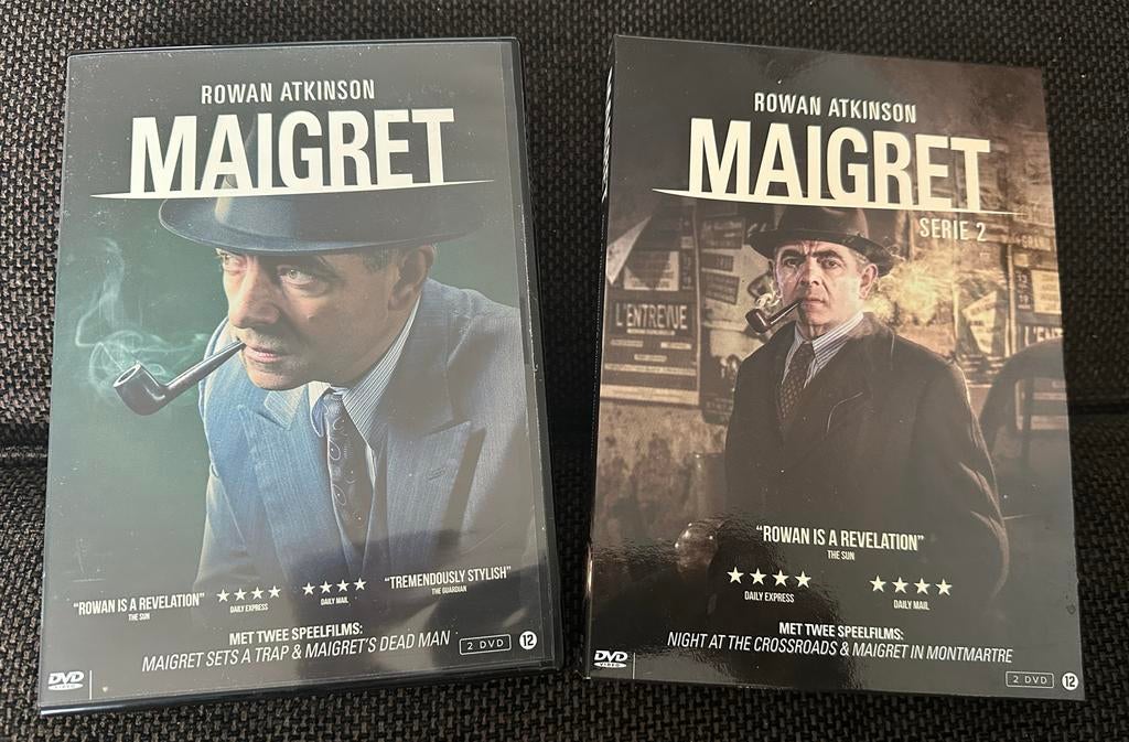 Maigret met Rowan Atkinson - Serie 1 & 2 (4 films), Cd's en Dvd's, Dvd's | Tv en Series, Boxset, Drama, Ophalen of Verzenden, Zo goed als nieuw
