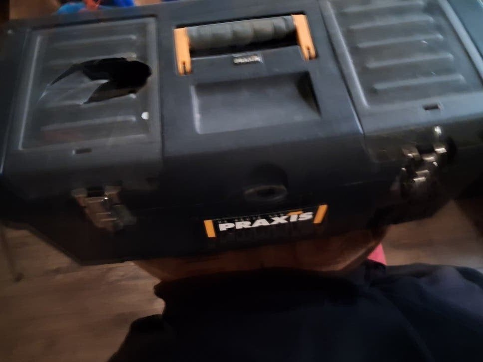 Praxis koffer, met lampen en verhuisfitting, Ophalen, Gebruikt, Hout, Houtkachel