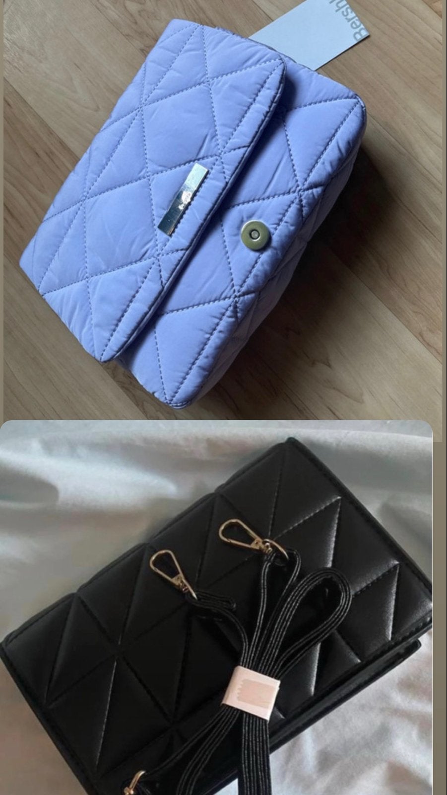 2x Nieuwe Bershka Clutch/Schoudertasjes met bandjes, Verzenden, Nieuw, Overige kleuren, Avondtasje