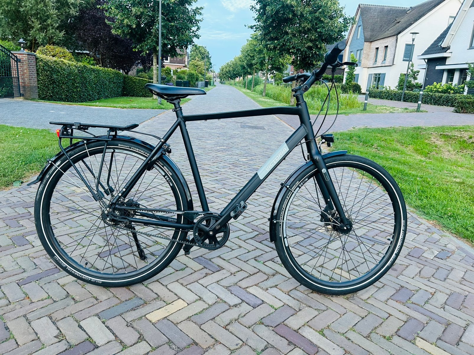 Victoria Trekking 5.8 | Carbon Beltdrive | Heren | 61CM, Versnellingen, Zo goed als nieuw, 57 tot 61 cm, Schijfrem