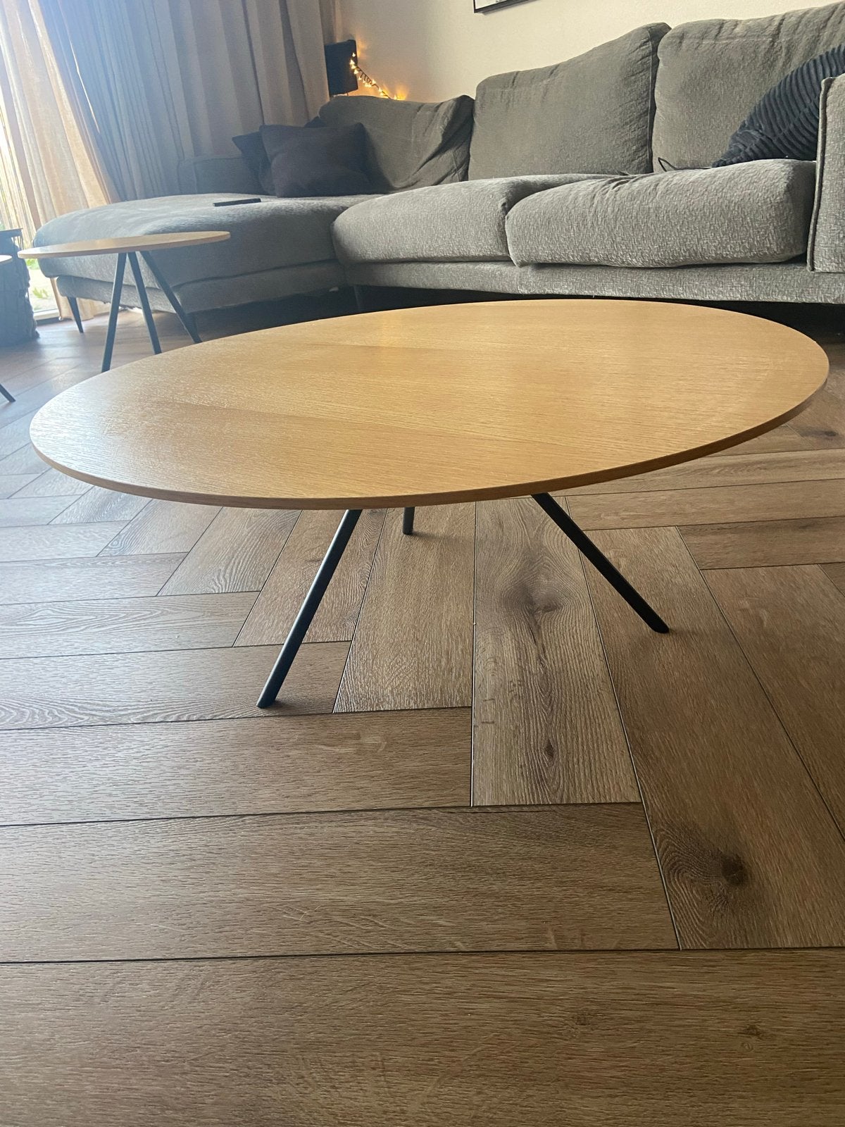 Salontafel Bo Goossens Eiken - Set van 3 met gebruikssporen, Ophalen, Gebruikt, 50 tot 100 cm, 5 – 50