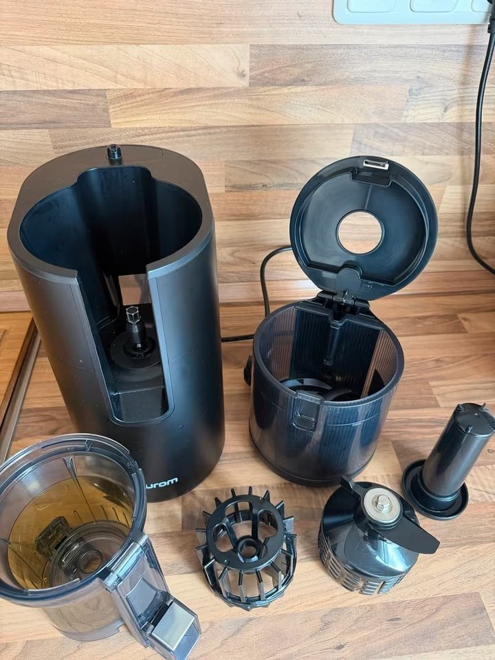 Hurom H400 matzwart, Ophalen of Verzenden, Gebruikt, Elektrisch, Slowjuicer