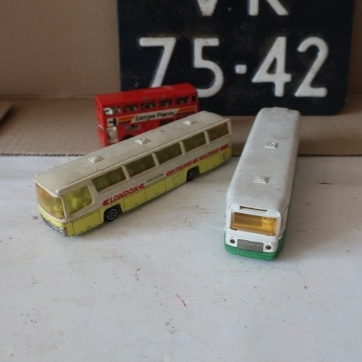 Bus touringcar Majorette Neoplan + London Bus SET PRIJS, Ophalen of Verzenden, Gebruikt, Bus of Vrachtwagen, Majorette