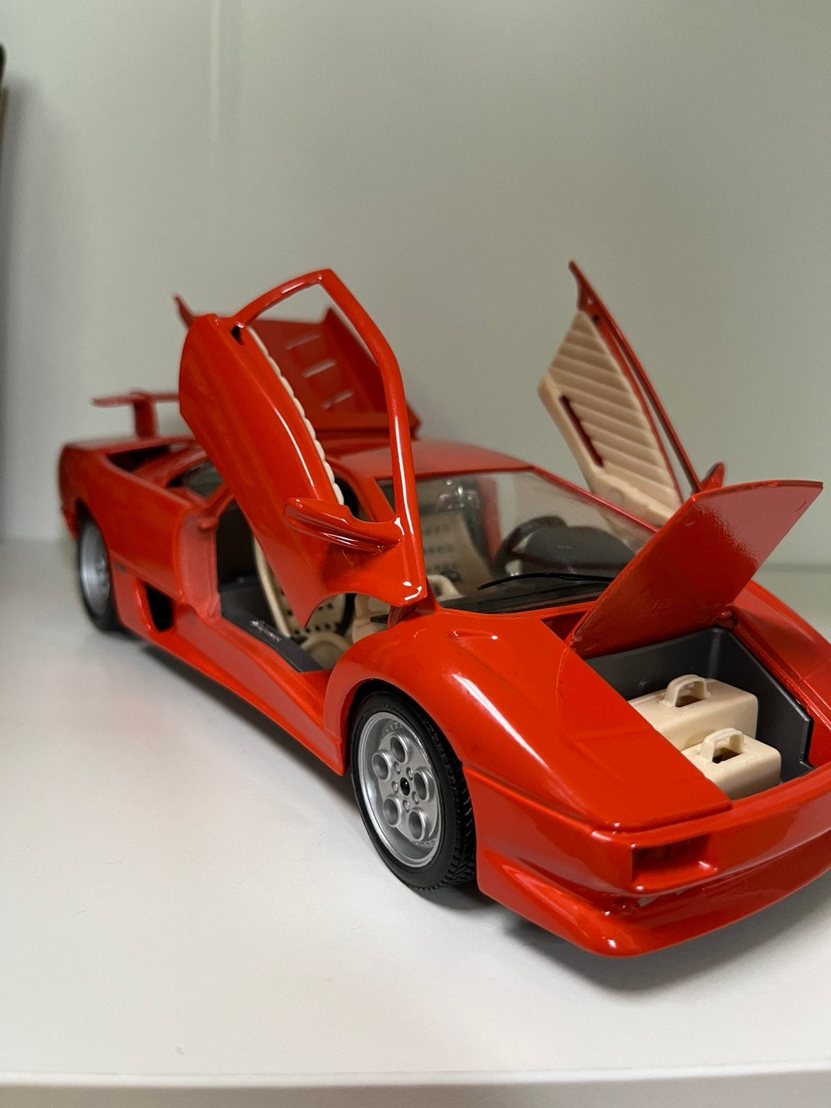 1:18 Bburago Lamborghini Diablo oranje, Ophalen of Verzenden, Zo goed als nieuw, Auto, Bburago