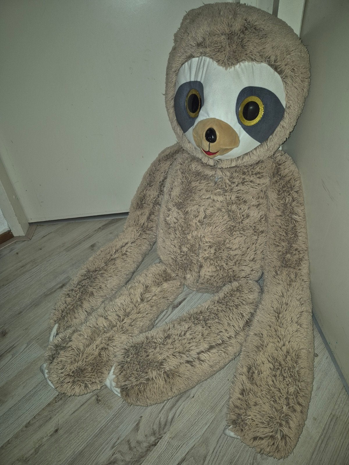 Mega grote luiaard knuffel - zo goed als nieuw!, Overige typen, Ophalen of Verzenden, Zo goed als nieuw, Bruin