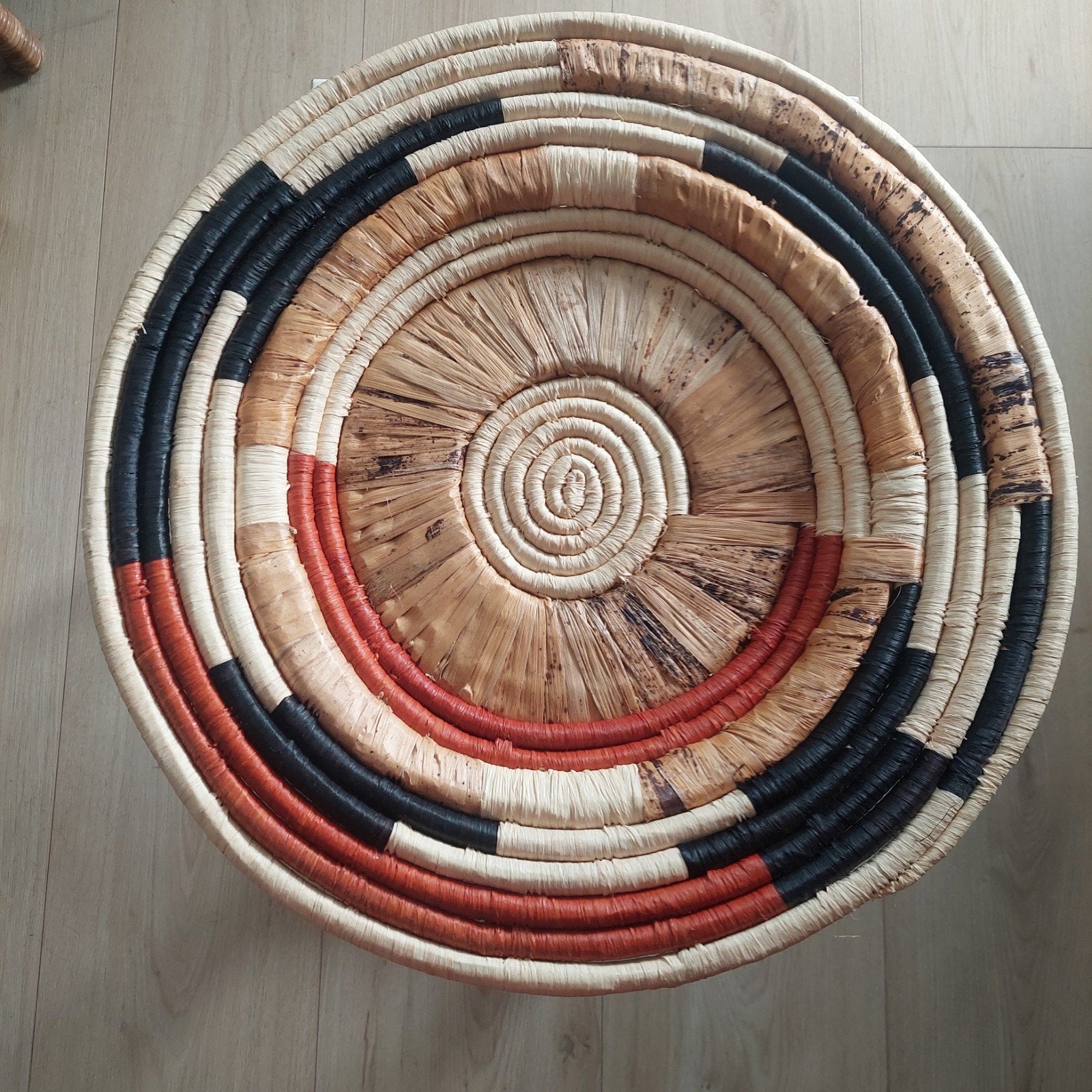 Decoratieve Riet Schaal/Mand - Handgemaakt, Rond, Ophalen of Verzenden, Nieuw, Rond
