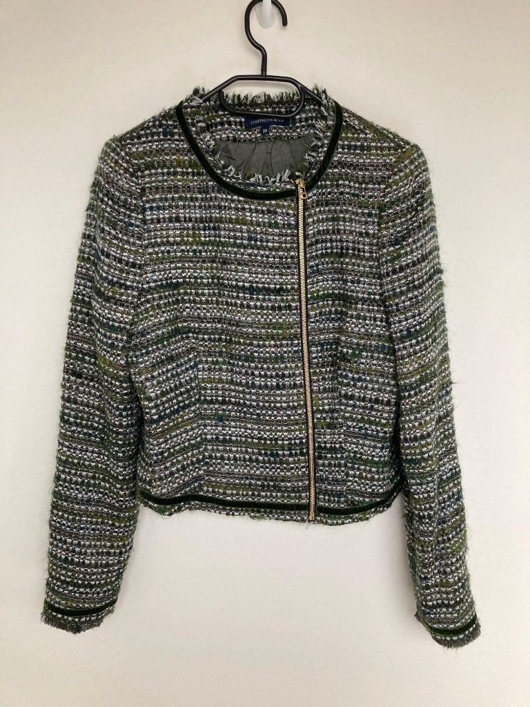 Josephine & Co boucle blazer groen bruin maat 38 wolmix, Maat 38/40 (M), Josephine & Co, Blue Denim Lodge B.V., Groen