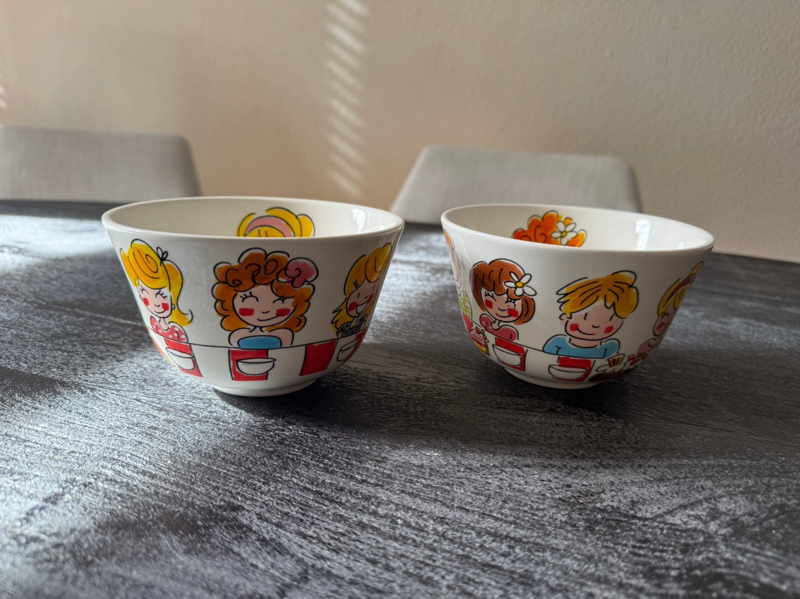2x Blond Amsterdam schaaltjes / kommen – kleurrijk servies, Huis en Inrichting, Ophalen of Verzenden, Zo goed als nieuw, Kom(men)