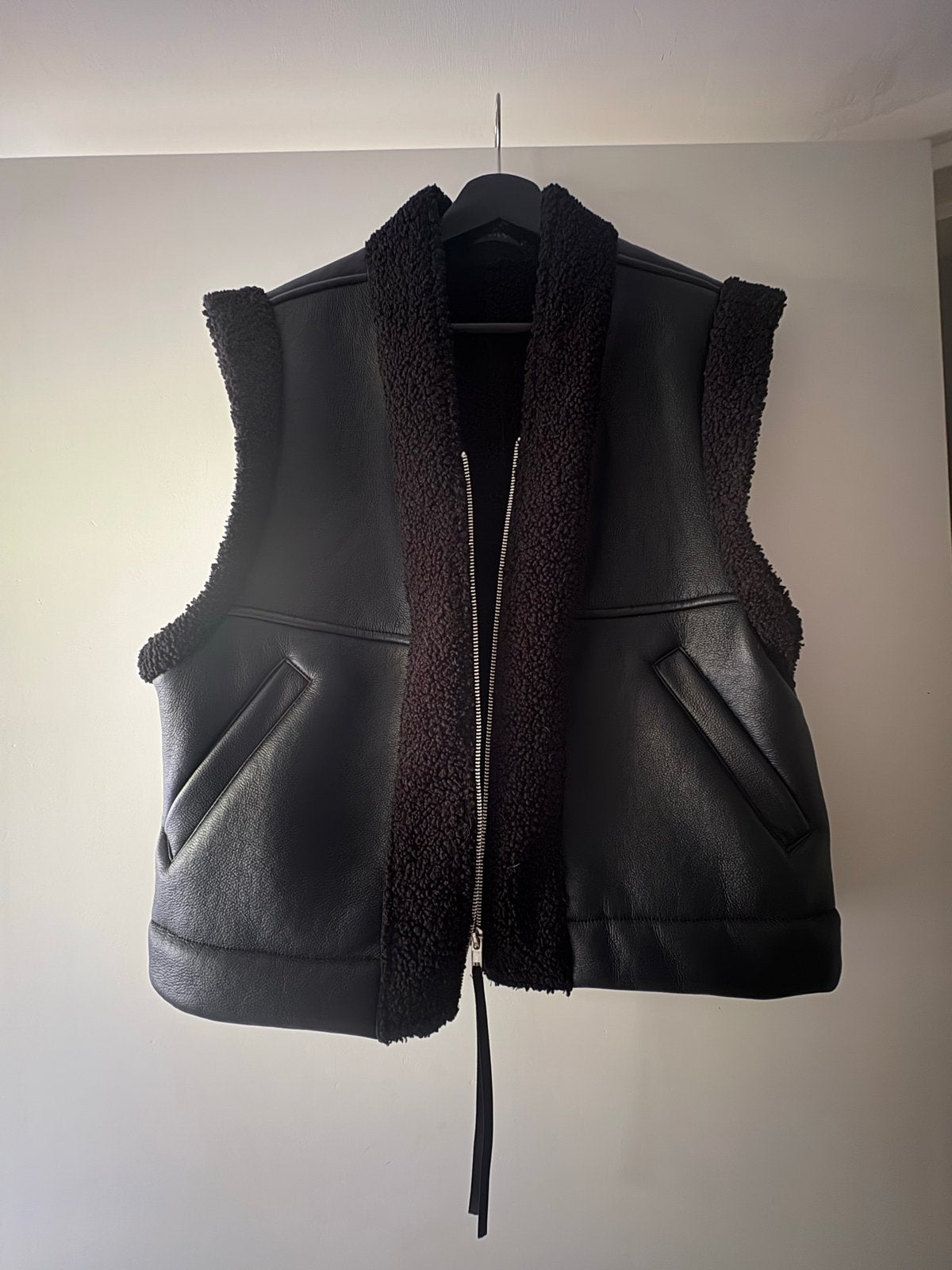 Geisha Leren Dames Bodywarmer Zwart - Maat L/40, Ophalen of Verzenden, Zo goed als nieuw, Maat 38/40 (M), Zwart