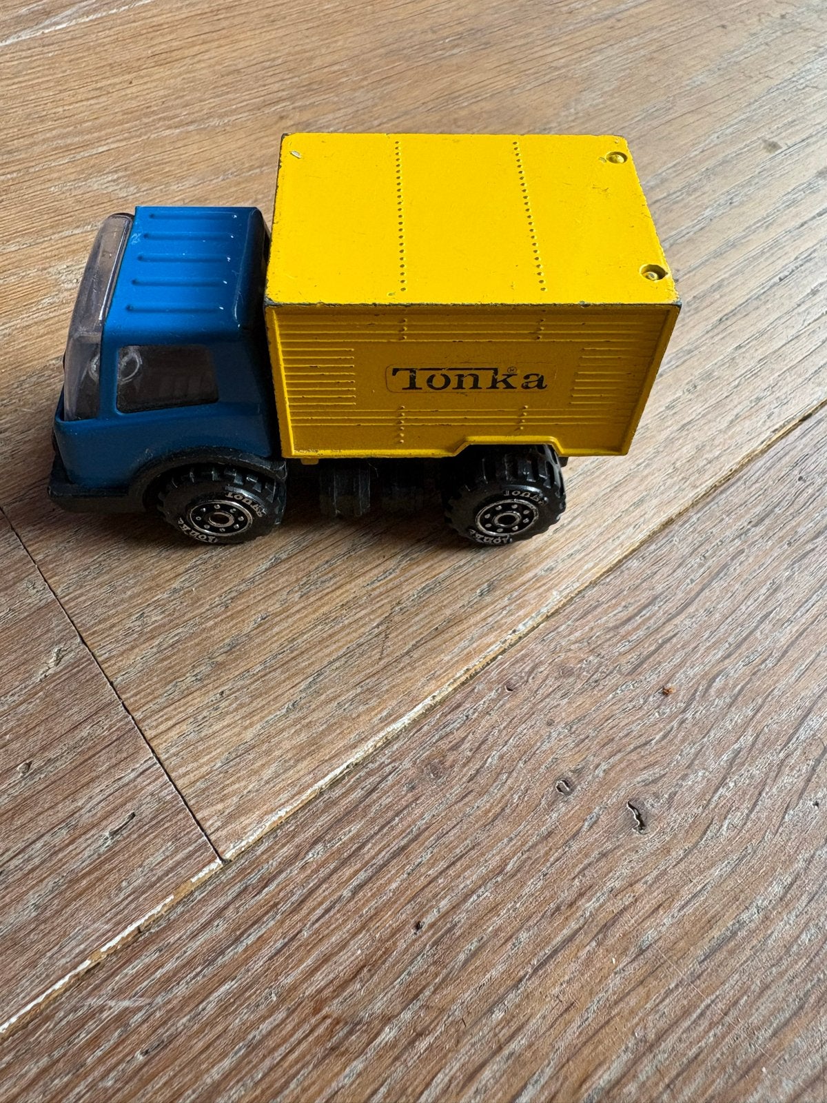Vintage Tonka Vrachtwagen Jaren '70 - Blauw/Geel, Kinderen en Baby's, Ophalen of Verzenden, Gebruikt