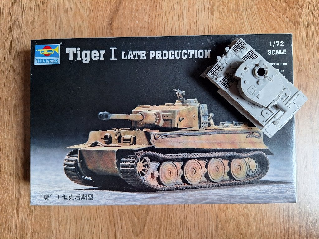 1:72 1/72 Trumpeter Tiger I Late Production, Overige merken, Ophalen of Verzenden, Zo goed als nieuw, Tank