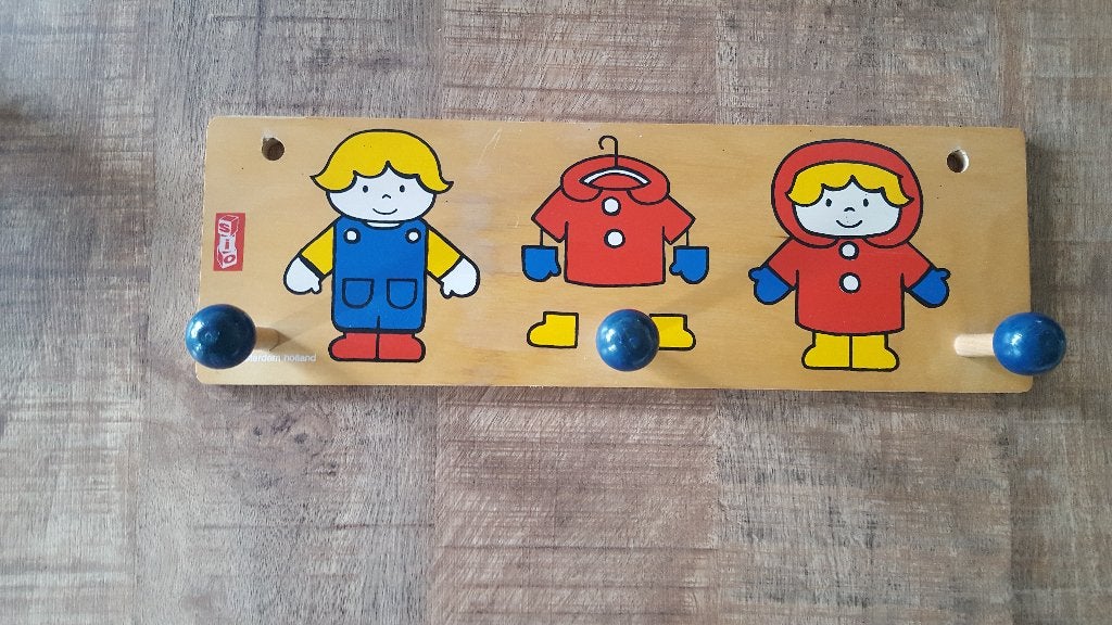Vintage houten kinderkapstok Sio Holland, Ophalen of Verzenden, Zo goed als nieuw, Minder dan 100 cm, Kinderkapstok