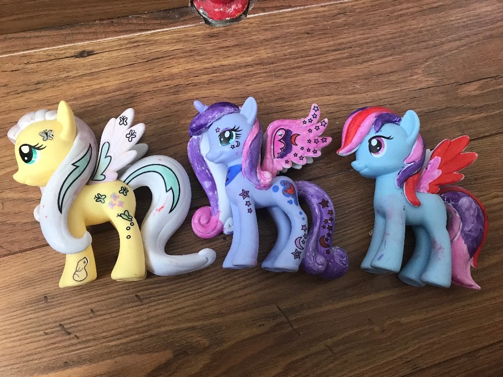 3 My Little Pony figuur om in te kleuren 17 cm groot, Ophalen of Verzenden, Zo goed als nieuw