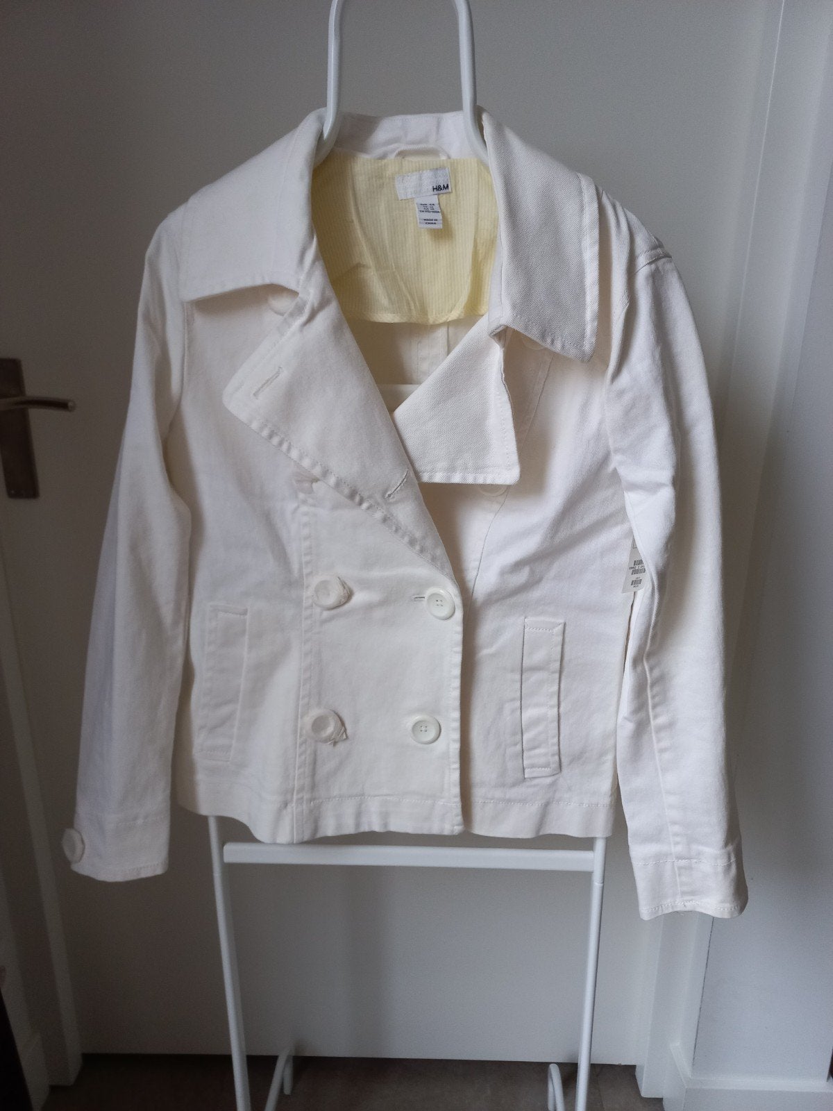nieuwe witte blazer/zomerjas maat 44 H&M, Ophalen of Verzenden, Nieuw, Maat 42/44 (L), Wit