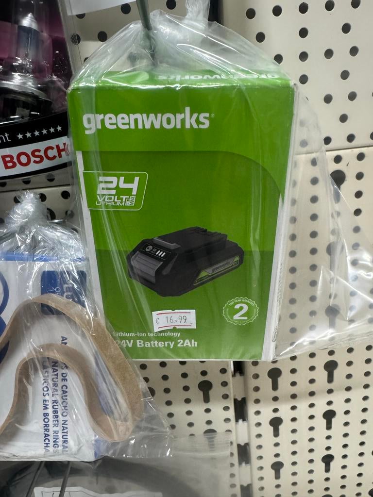 Greenworks 24V Lithium-Ion Accu 2Ah, Ophalen, Nieuw, Overige typen