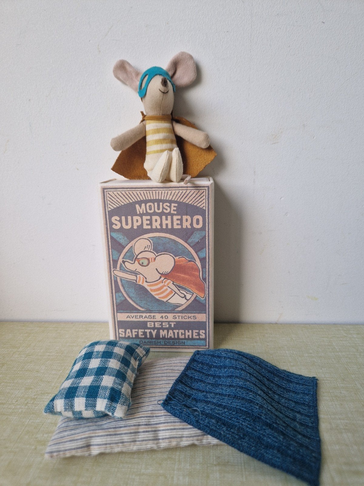 Maileg supermuis superhero mouse in doosje, Verzamelen, Ophalen of Verzenden, Zo goed als nieuw, Poppenhuis