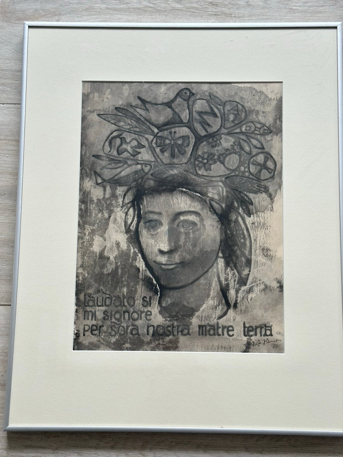 Laudato Si (wees geprezen uitspraak Paus )46/49cm, Ophalen of Verzenden