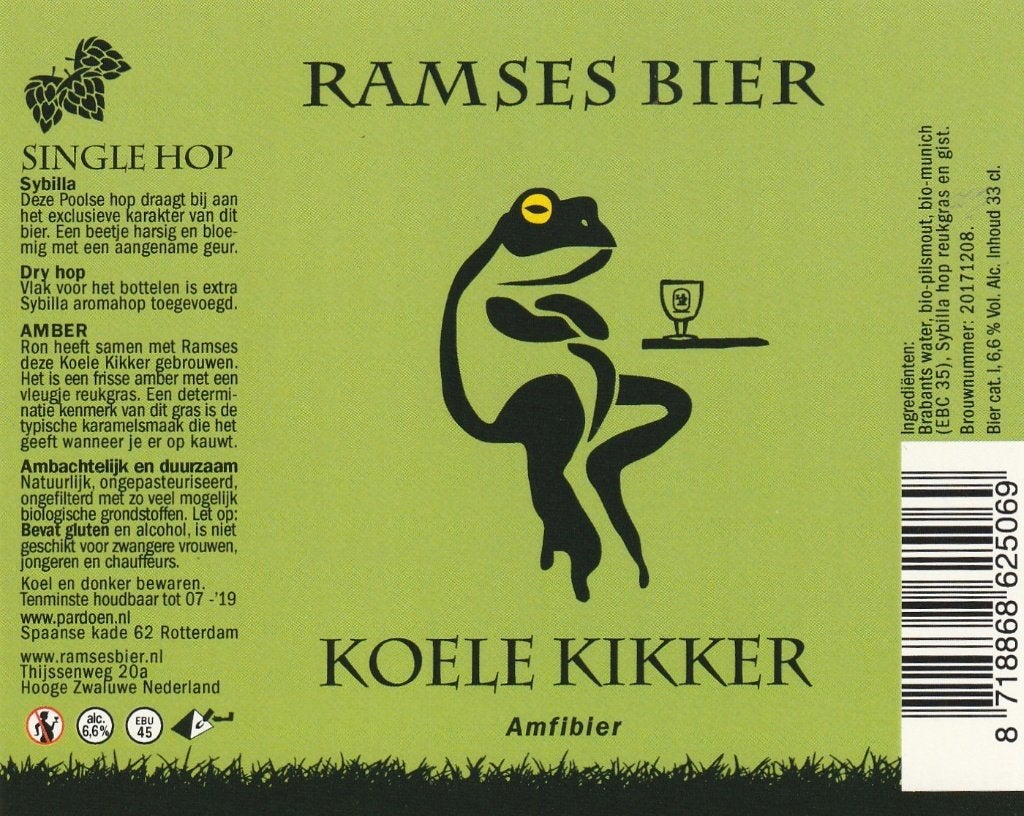 bieretiket Nederland Ramses : Koele Kikker, Verzenden, Nieuw, Overige typen, Overige merken