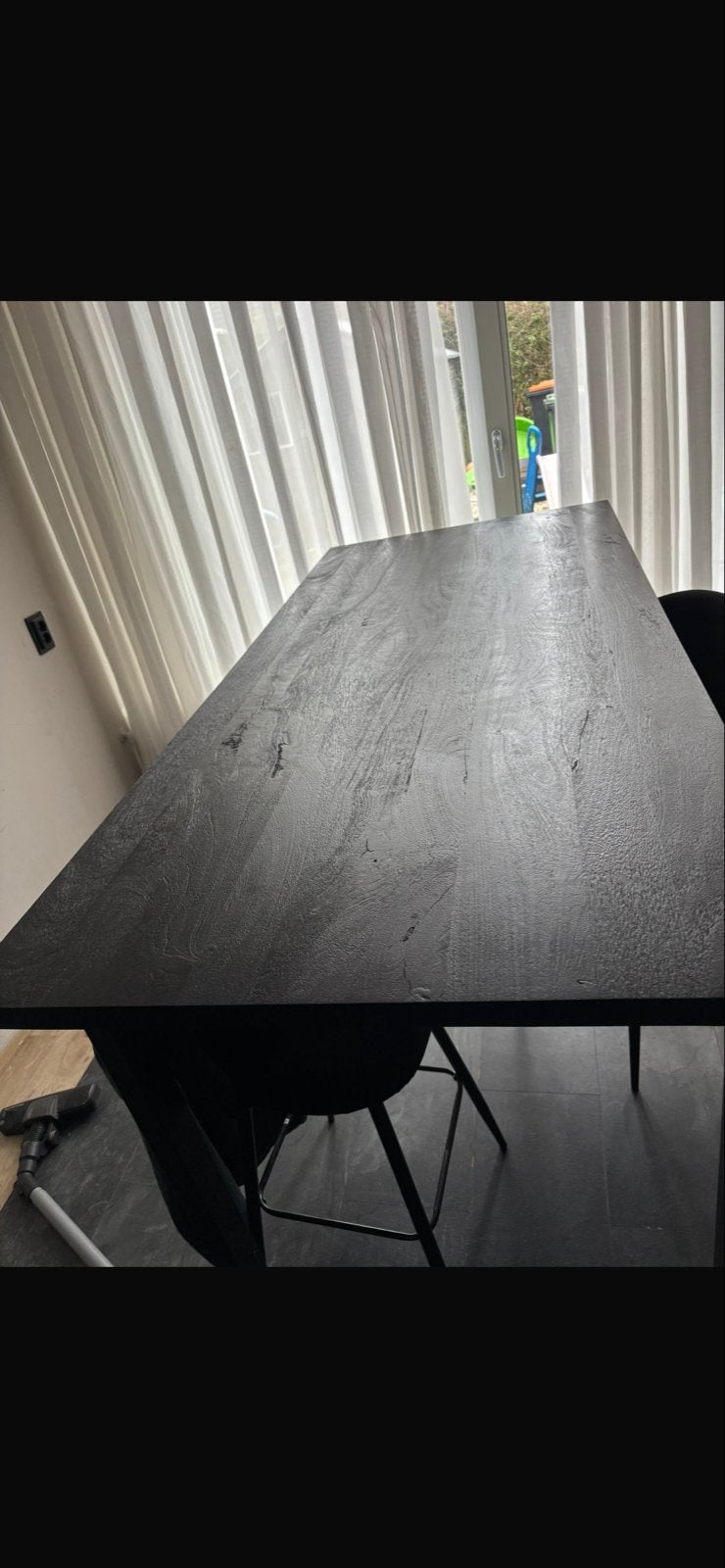 Tower Living Bartafel Ultimo 180cm Zwart, Zo goed als nieuw, 150 tot 200 cm, Vier personen, Rechthoekig