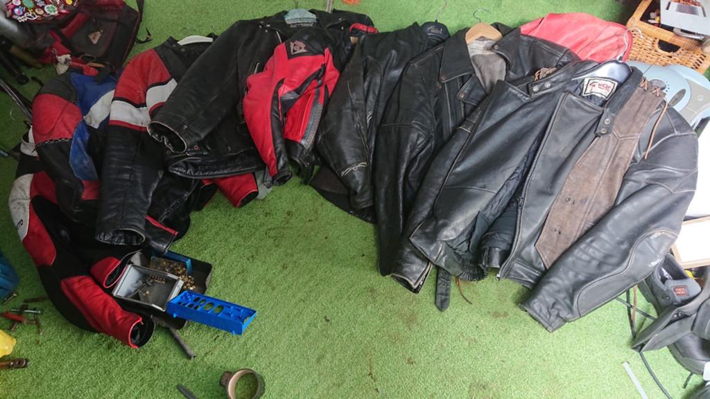 Motor jassen jacket leren leer, Ophalen of Verzenden, Tweedehands, Combipak
