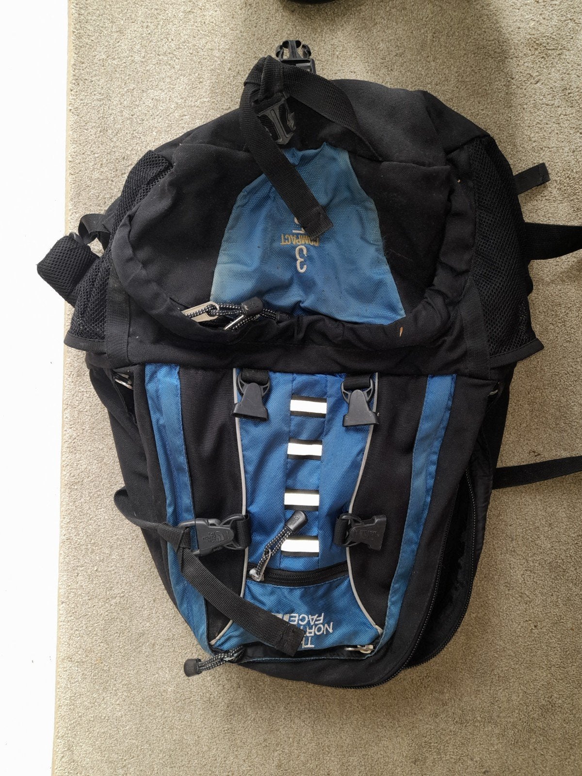 The North Face Compact Rugzak - Zwart/Blauw, Ophalen of Verzenden