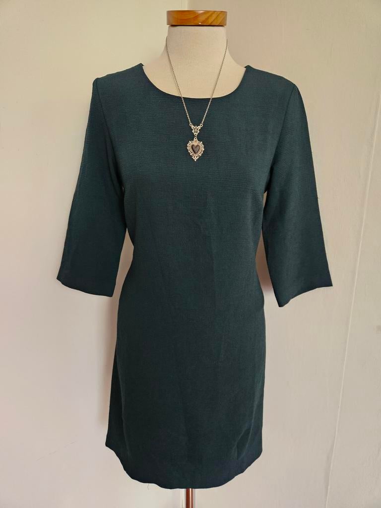 Prachtig z.g.a.n. donkergroen jurkje van Surkana,  mt M!, Kleding | Dames, Jurken, Maat 38/40 (M), Ophalen of Verzenden, Zo goed als nieuw