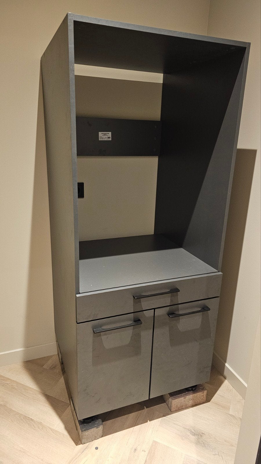 Dubbele wasmachinekast antraciet nieuw, Huis en Inrichting, Ophalen, Nieuw