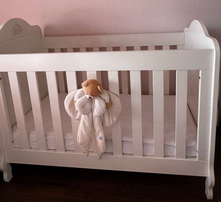 Bopita Diva Ledikant met Aerosleep matras en commode, Ophalen, Gebruikt, 70 tot 85 cm, 140 tot 160 cm