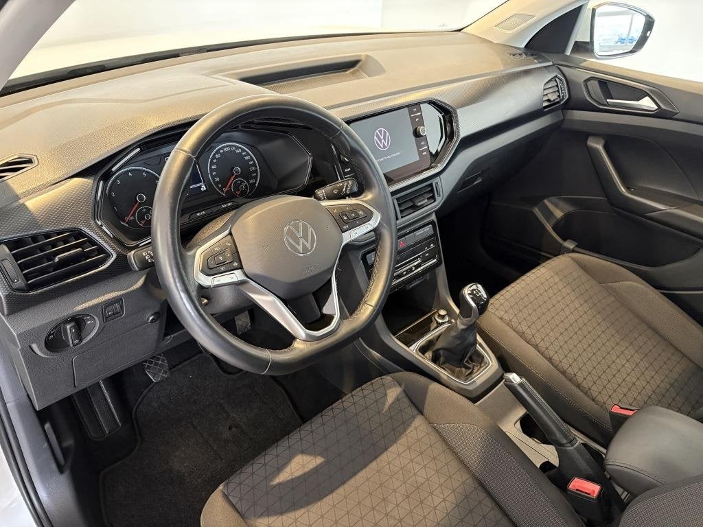 Volkswagen T-Cross 1.0 TSI Life Trekhaak, Parkeersensoren, A, Auto's, Volkswagen, Gebruikt, 95 pk, 620 kg, Wit
