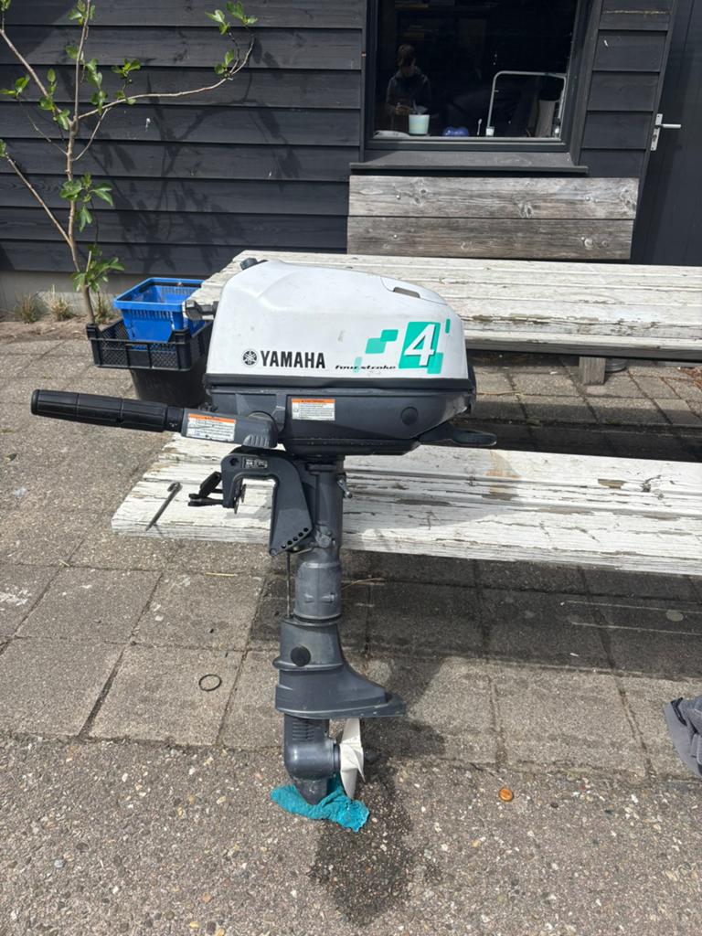 Yamaha 4t 4pk, Watersport en Boten, Buiten- en Binnenboordmotoren, Ophalen, Benzine, Minder dan 5 pk
